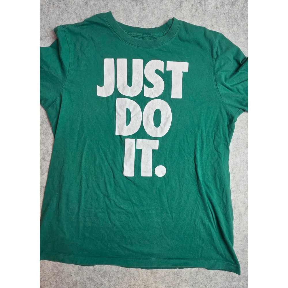 Nike Sportswear Just Do It Graphic Tee Emerald Green Mens Large L Short Sleeve
